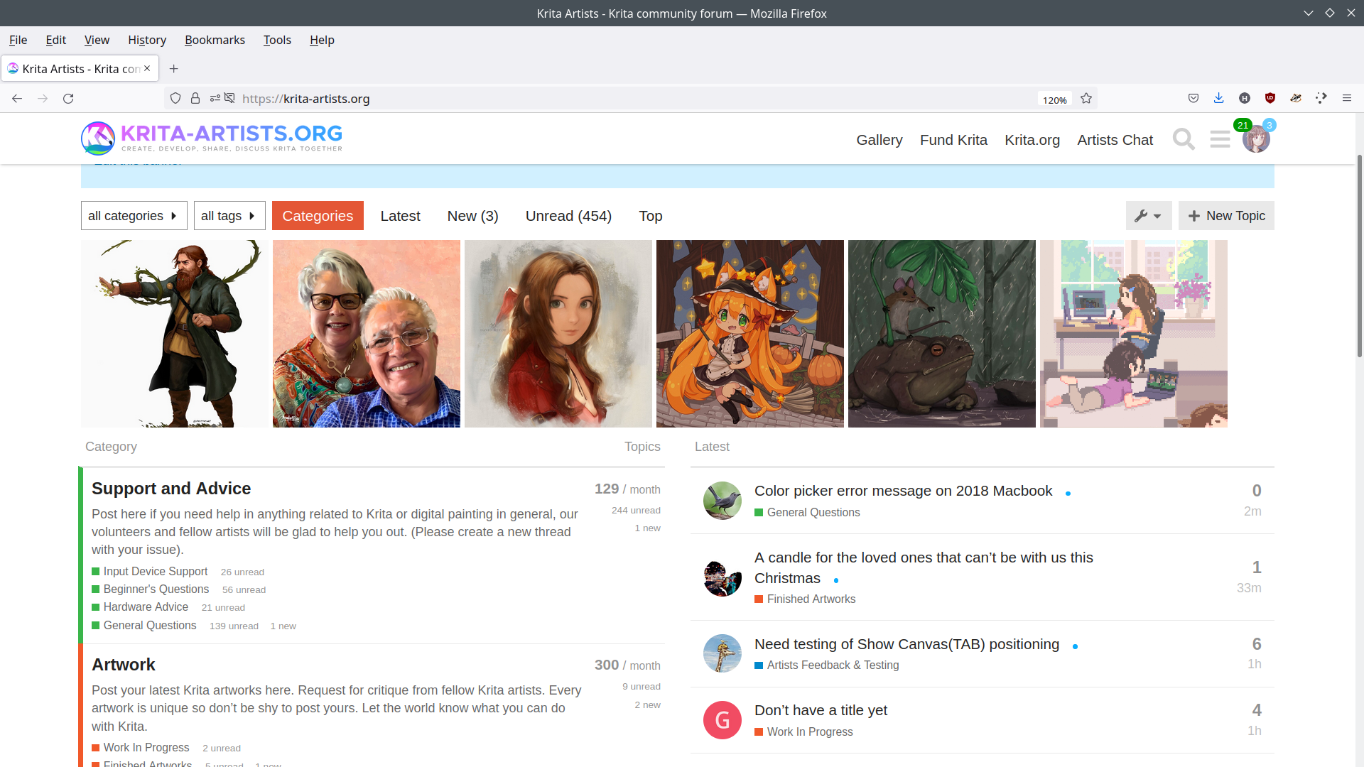Collage celebrating the worldwide community of Krita artists